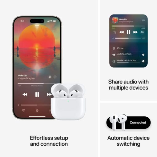 Apple AirPods 4 Wireless Ambient Sound Earbuds - Image 4