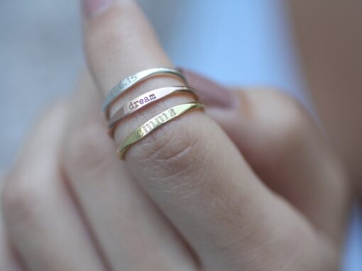 Personalized Delicate Name Ring A Cherished Keepsake for Bridesmaids, Mothers, and Loved Ones - Image 3