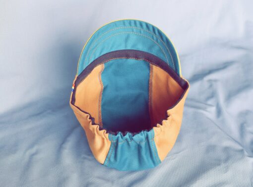 Earthtones Cycling Cap Teal, Gold, Ochre - Elevate Your Ride with Style - Image 6
