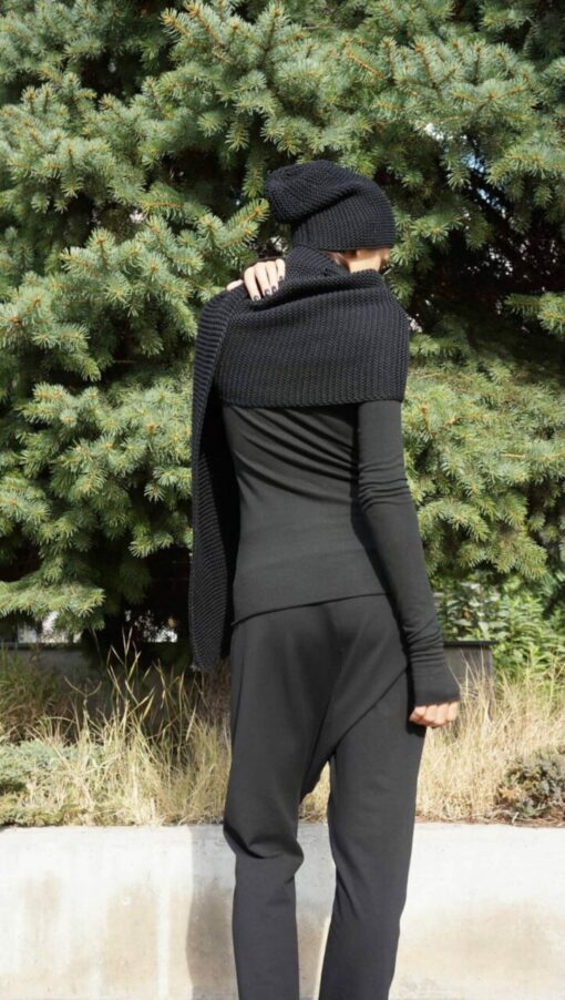 AKASHA A05540 Unparalleled Black Harem Pants for Limitless Style and Comfort - Image 4
