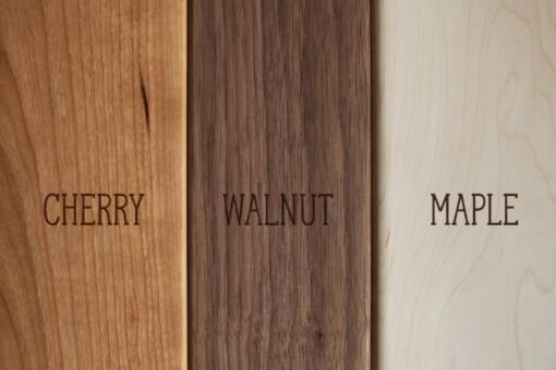 Premium Farmhouse Cutting Board Solid Cherry Wood, Organic Finish, No Glue, with Handle - Image 3