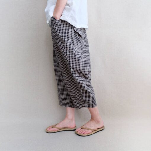 Women's Cropped Linen Harem Pants Comfort and Style in Every Step - Image 3