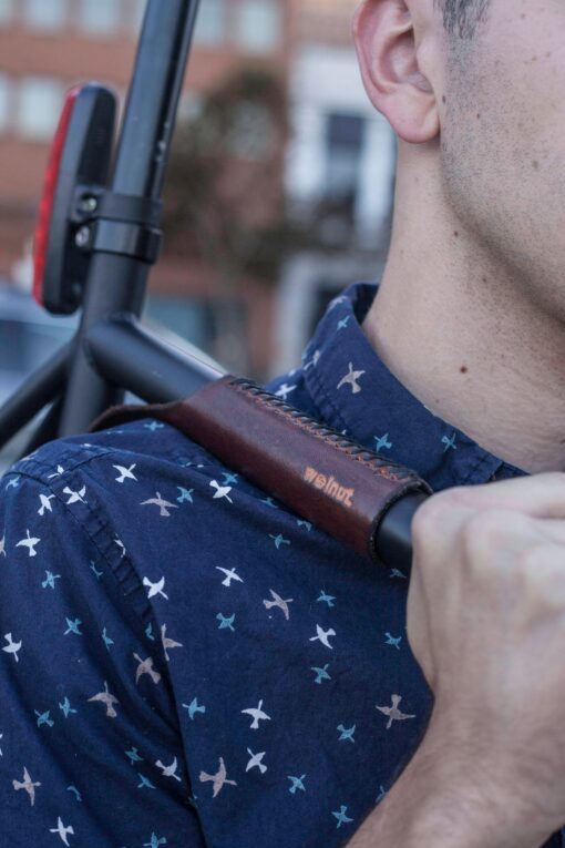 Premium Leather Top Tube Protector and Bicycle Carrier The "Portage Strap - Image 3