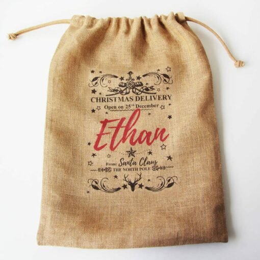Personalized Burlap Christmas Sack Create a Festive Holiday Tradition - Image 4
