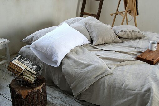 Undyed Linen Duvet Cover Experience the Pure Embrace of Nature's Softness - Image 6