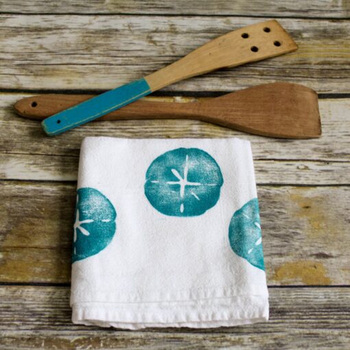 Coastal Charm Sand Dollar Flour Sack Towel for a Beachy Kitchen Oasis - Image 2