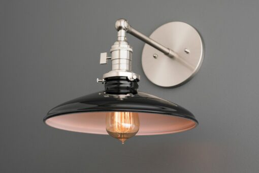 Industrial Chic Black Shade Wall Sconce for Bedside, Bathroom, and More (Model 2911) - Image 4