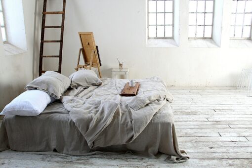Undyed Linen Duvet Cover Experience the Pure Embrace of Nature's Softness - Image 2