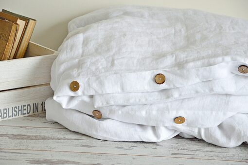 Undyed Linen Duvet Cover Experience the Pure Embrace of Nature's Softness - Image 5