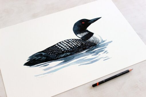 Loon Art Print Tranquil Watercolor Serenity for Coastal and Lakehouse Ambiance - Image 3