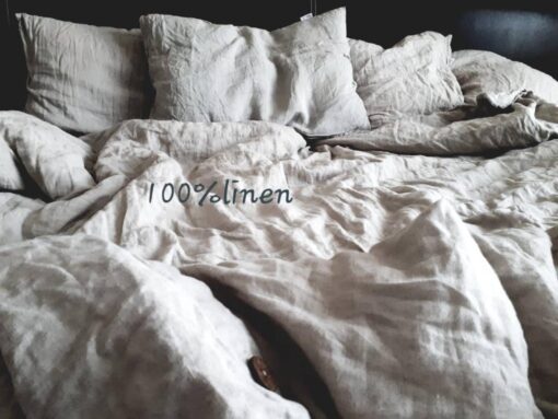 Undyed Linen Duvet Cover Experience the Pure Embrace of Nature's Softness - Image 3