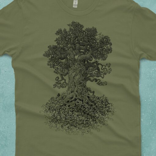 Unleash the Spirit of Nature Gnarled Tree Tshirt - A Symbol of Life and Strength - Image 2