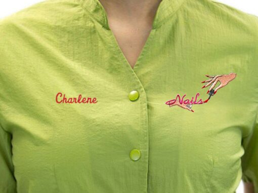 Personalized Anna Jacket Embroidered Salon Stylist Uniform for Hairdressers - Image 3