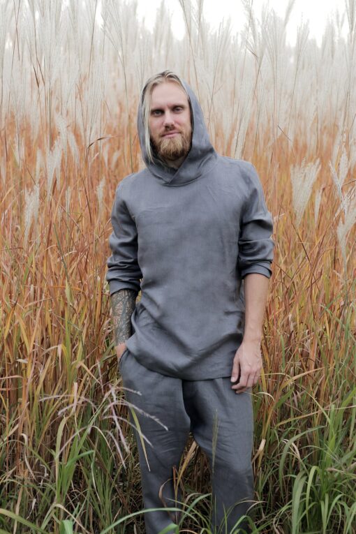 Breezy Linen Hoodie The Epitome of Summer Comfort and Style - Image 5