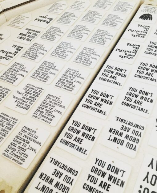 Daily Inspiration Ram Dass Ceramic Wall Tag - Screen Printed Ceramics for Mindfulness and Motivation - Image 4