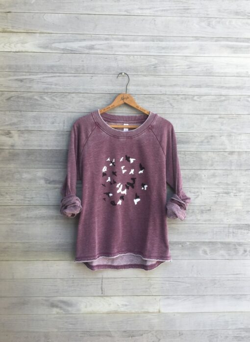 Murmuration A Symphony of Birds in Motion - Yoga Top for Bird Lovers - Image 2