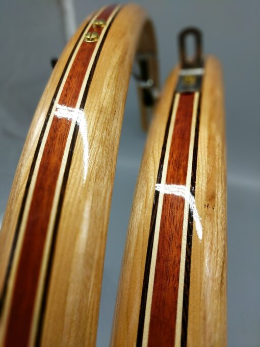 Woody's Cherry Compound Curve Fenders with Bloodwood Stripe Protect Your Ride in Style - Image 4