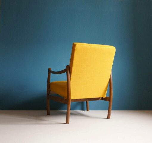 Vintage Mustard Mid-Century Modern Armchair Restored Charm for Your Abode - Image 3