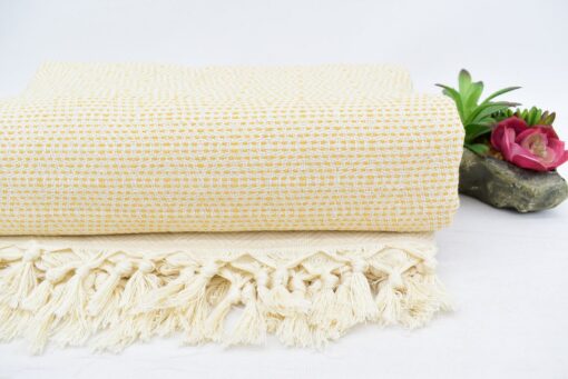 Cozy Comfort Indulge in the Warmth of Our Organic Turkish Blanket, 79x90 - Image 2