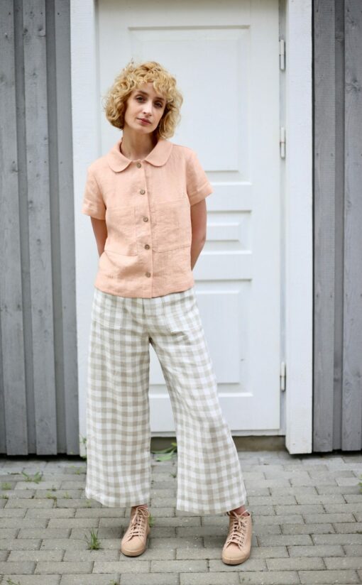 Apricot Hues Elevate Your Style with Linen Short Sleeve Shirts from OFFON CLOTHING - Image 3