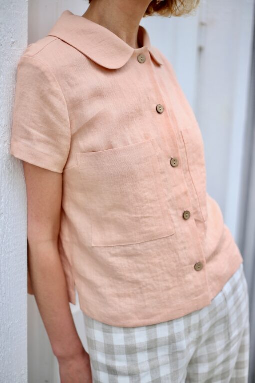 Apricot Hues Elevate Your Style with Linen Short Sleeve Shirts from OFFON CLOTHING - Image 5
