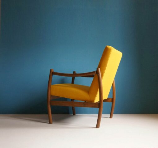 Vintage Mustard Mid-Century Modern Armchair Restored Charm for Your Abode - Image 4