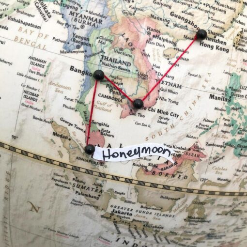 Pin the World Ivory Push Pin Globe for Travel Adventures - Image 2