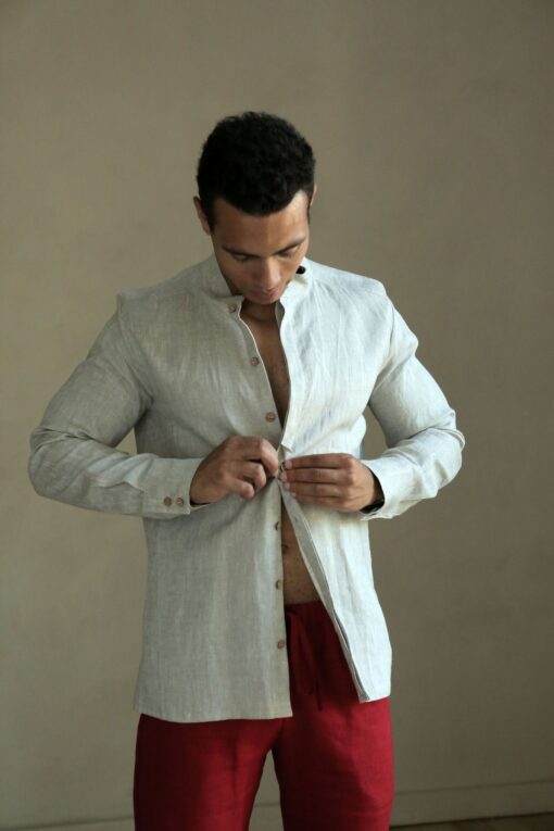 Exquisite Linen Shirt Timeless Elegance for the Modern Man - Image 5