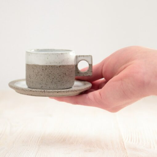 Exquisite Espresso Cups and Saucers A Ceramic Masterpiece for Coffee Connoisseurs - Image 3