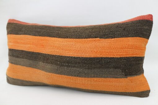 Striking Orange Kilim Pillow Covers Add a Touch of Turkish Charm to Your Home - Image 4