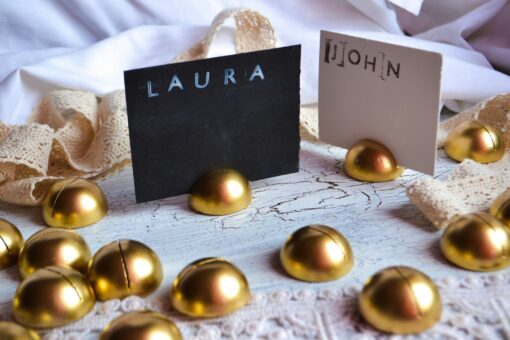 Geometric Gold Wedding Table Place Card Holder Elevate Your Reception Decor - Image 3