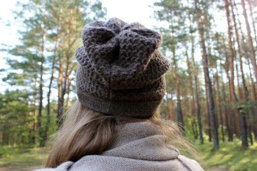 Cozy and Chic Beige Alpaca Wool Knit Slouchy Beanie for Women - Image 4