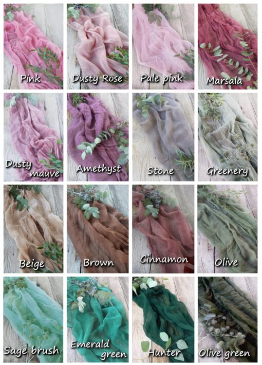 Rustic Greenery Gauze Table Runner for Weddings Enhance Your Ceremony and Reception - Image 4
