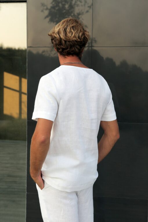 Elevate Your Style Premium Linen T-Shirt for Men - Sustainable, Breathable, and Effortlessly Chic - Image 4