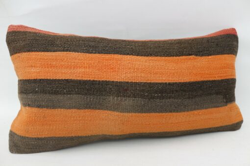 Striking Orange Kilim Pillow Covers Add a Touch of Turkish Charm to Your Home - Image 3