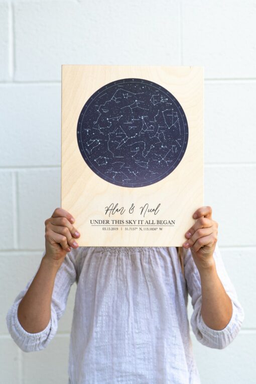 Personalized Star Map on Wood Capture Your Special Night Sky - Image 4