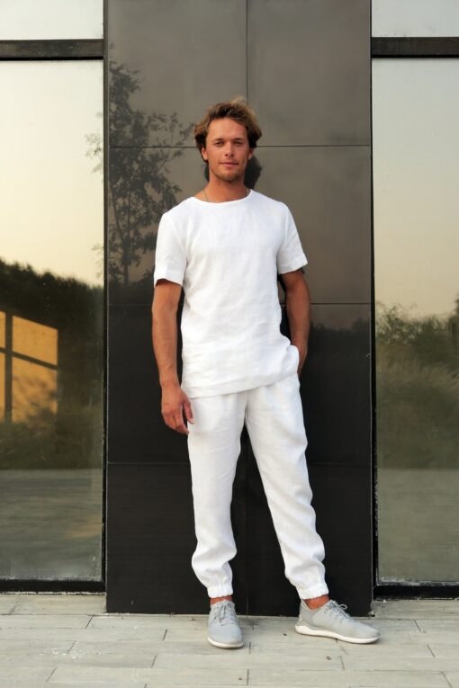 Elevate Your Style Premium Linen T-Shirt for Men - Sustainable, Breathable, and Effortlessly Chic - Image 3