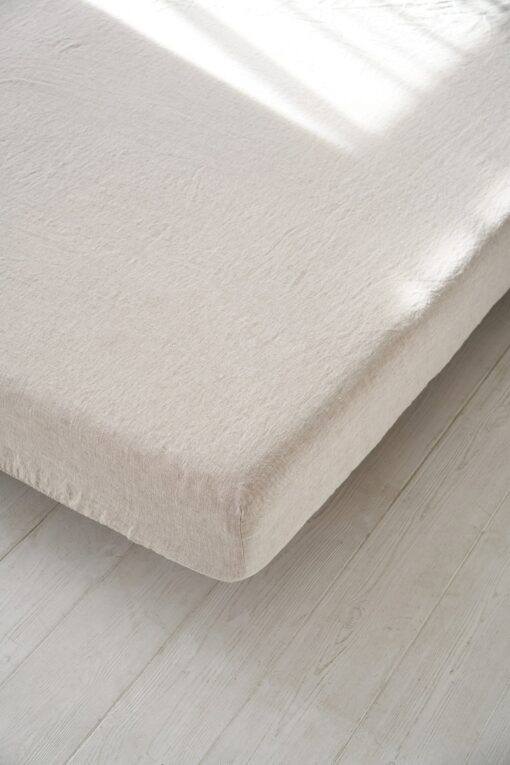 Luxurious Stone Washed Linen Fitted Bed Sheet A Mother's Day Gift of Comfort and Style - Image 6