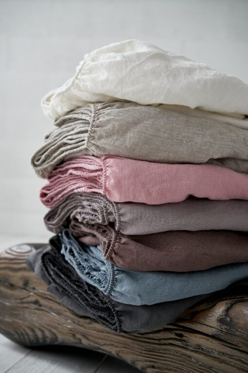 100% Linen Fitted Sheet Stonewashed Luxury for a Perfect Night's Sleep - Image 6
