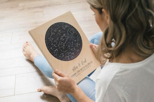 Personalized Star Map on Wood Capture Your Special Night Sky - Image 2