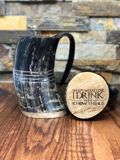 Personalized Buffalo Horn Beer Tankard Unique Engraved Gifts for Men, Groomsmen, and Friends - Image 6
