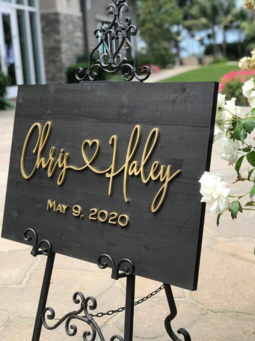 Personalized 3D Wedding Welcome Sign Elevate Your Grand Entrance with a Custom Masterpiece - Image 2