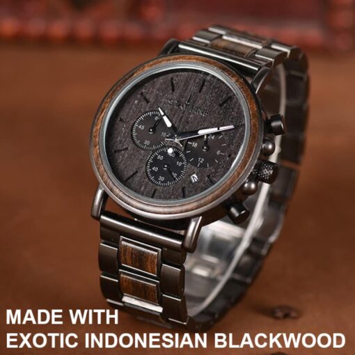 Timeless Anniversary Keepsake Personalized Wooden Watch for Him - Image 3