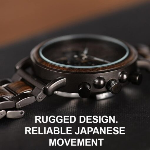 Timeless Anniversary Keepsake Personalized Wooden Watch for Him - Image 4