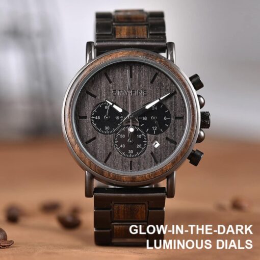 Timeless Anniversary Keepsake Personalized Wooden Watch for Him - Image 5