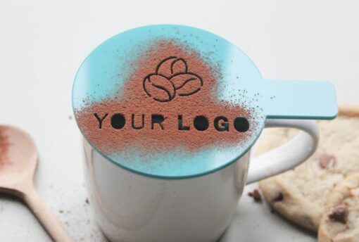 Personalized Coffee Stencil Elevate Your Coffee Art with Custom Logos and Designs - Image 5