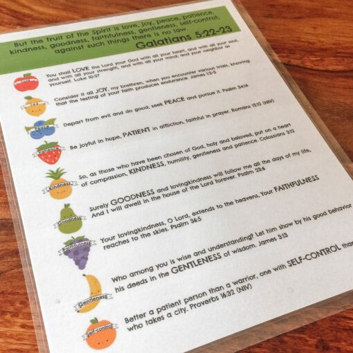 Fruit of the Spirit Preschool Printable Cultivating Christian Values Through Play - Image 5