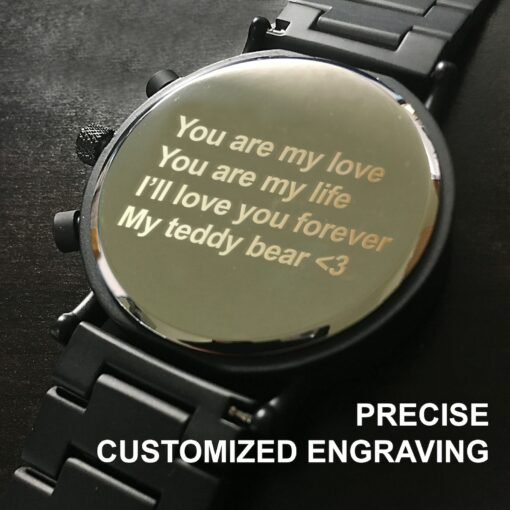 Timeless Anniversary Keepsake Personalized Wooden Watch for Him - Image 2