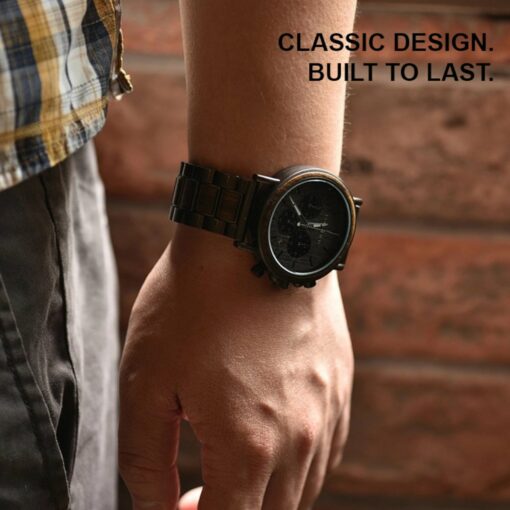 Timeless Anniversary Keepsake Personalized Wooden Watch for Him - Image 6