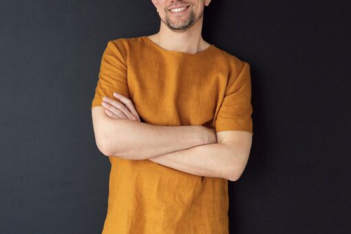 Saffron Linen T-Shirt Elevate Your Summer Style with Comfort and Style - Image 3